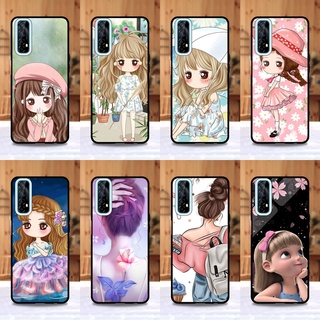 เคส Realme 7 ลายการ์ตูนผู้หญิง ขอบนิ่มหลังแข็ง เคสมือถือ เคสโทรศัพท์ Case เคส TPU ขอบนิ่มหลังแข็ง ไม่ขูดตัวเครื่อง