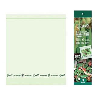 อุปกรณ์จัดเก็บในครัว ถุงซิป 25x28 ซม. L SUNBIO แพ็ค 9 ใบ