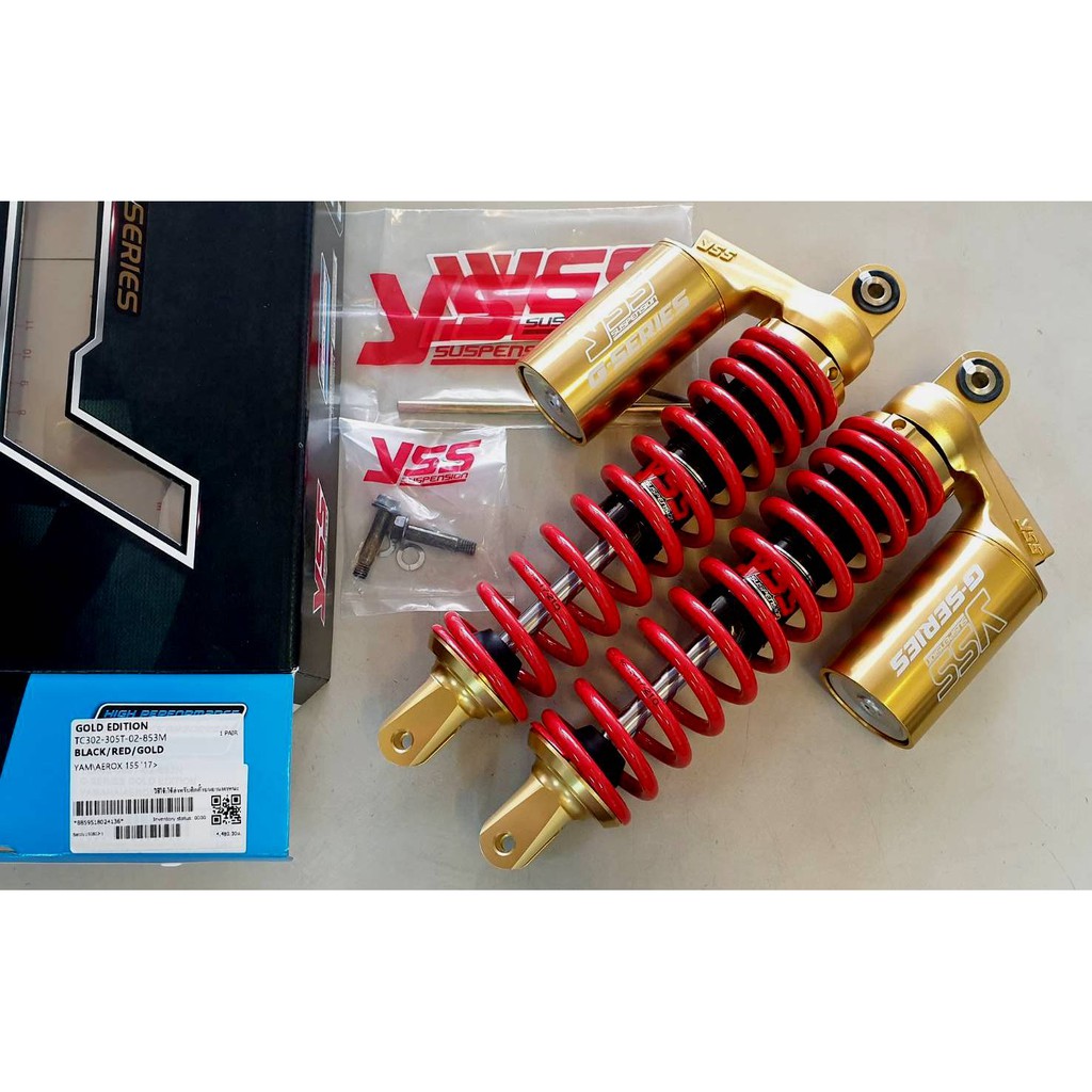 โช้ค YSS AEROX แอร็อกซ์ 155 Gold Edition แดง 305 mm ของแท้ YSS thailand รับประกัน 6 เดือน