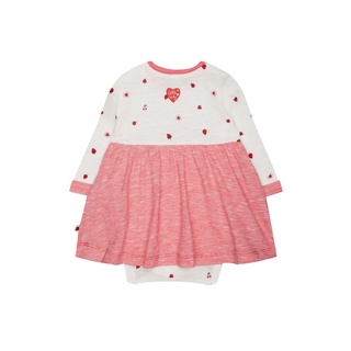 Mothercare รอมเปอร์เดรส แขนยาว สีขาวแดง ลายสตรอเบอร์รี่ strawberry romper dress