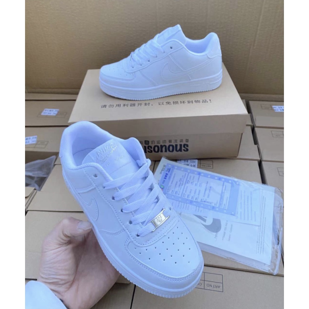 Air Force One AF1 รองเท้าผ้าใบ สีขาว รองเท้ากีฬา Unisex พร้อมส่ง ...