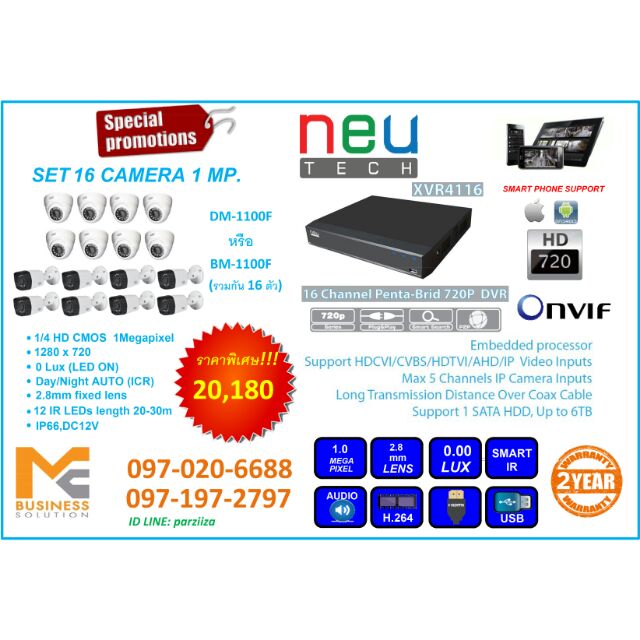 Set 16 Camera 1MP. CCTV Camera