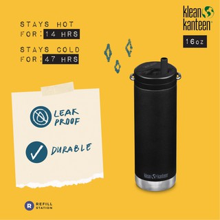 Klean Kanteen ขวดน้ำเก็บอุณหภูมิ รุ่น TKWide 2021 ขนาด 16oz Twist Cap ฝามีหลอด