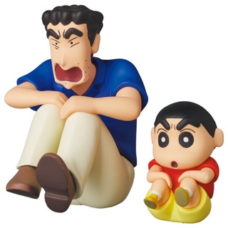 Ultra Detail Figure No.639 Ketsudakearuki Hiroshi &amp; Shinnosuke Crayon Shin-chan Series 3 ชินจังจอมแก่น ฟิกเกอร์แท้ UDF