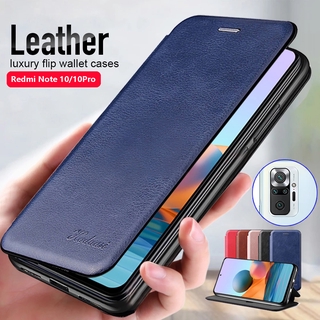 เคสโทรศัพท์หนังฝาพับสำหรับ Xiaomi Redmi Note 10 Pro Note10Pro 10Pro เคสมีช่องใส่บัตร เคสกันกระแทก Flip Leather Phone Case For Xiomi Redmi Note 10 Pro