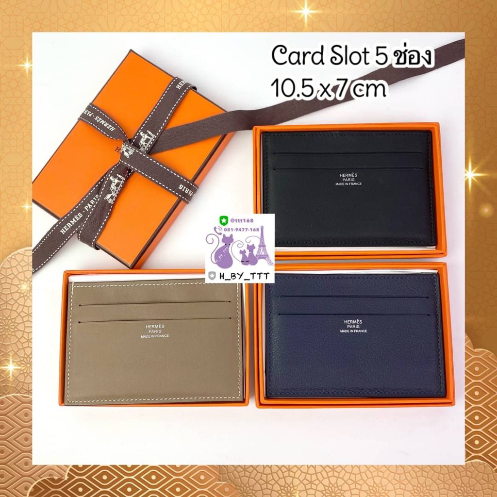 H_by_TTT NEW H ermes Card Slots 5 ช่อง ❤เลือกสีได้❤WALLET กระเป๋าใส่การ์ด ของแท้