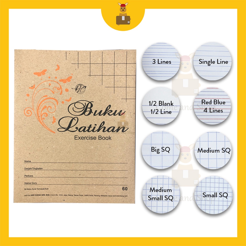 F5 หนังสือออกกําลังกาย 60 หน้า Buku Latihan Buku Tulisan Craft Cover
