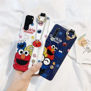 เคสซิลิโคน Huawei P40 Pro Cute Cartoon เซซามีสตรีท Sesame Street Wristband Holder Silicone Case