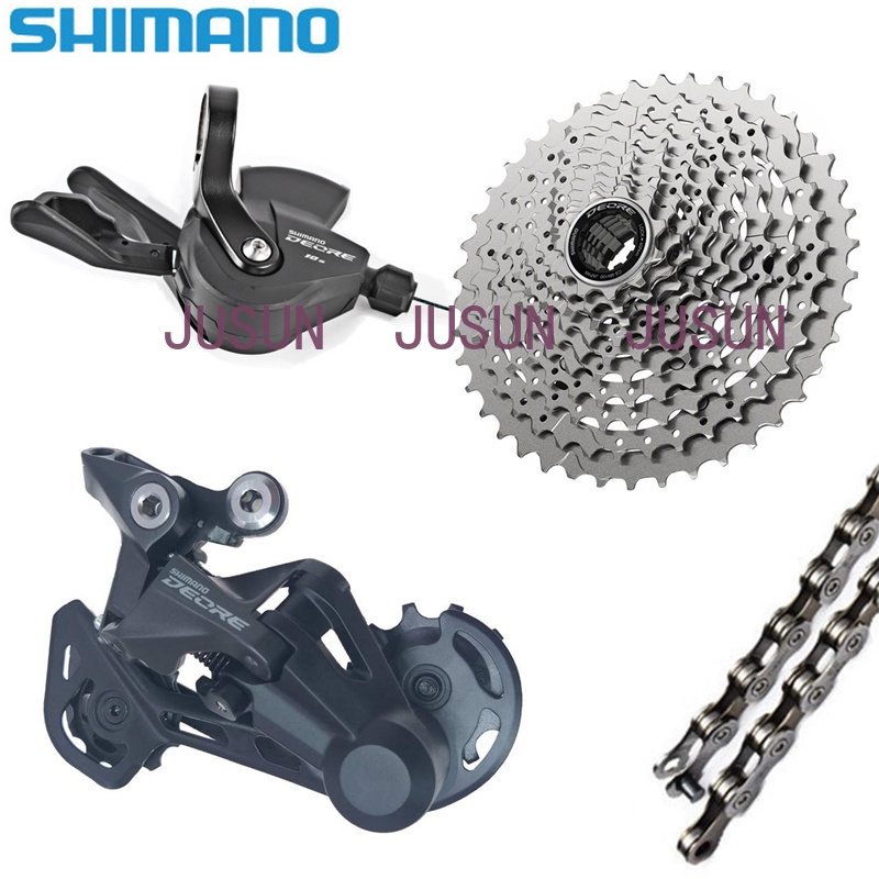 Shimano Deore M4100 จักรยานเสือภูเขา MTB 10 Speed Groupset RD-M4120 สับจานหลัง SL-M4100 ขวา Shifter 
