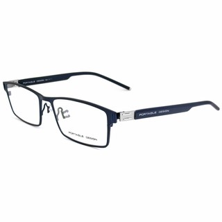 Korea แว่นตา รุ่น P 92266 C-4 สีน้ำเงิน กรอบแว่นตา Eyeglass frame ( สำหรับตัดเลนส์ ) ทรงสปอร์ต วัสดุ สแตนเลสสตีล