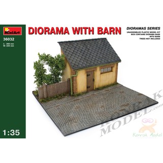 MI36032 DIORAMA WITH BARN 1/35