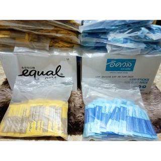 Equal classic/gold อิควล วัตถุให้ความหวานแทนน้ำตาล 100 ซอง (ไม่มีกล่อง/มีกล่อง)