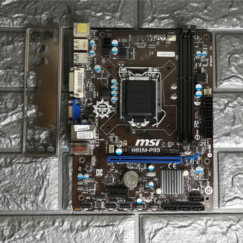 ⚡️เมนบอร์ด MSI H81M-P33 LGA 1150 มีฝาหลัง ฟรี Speakerเมนบอร์ด