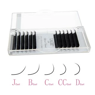 LAGEE ขนตาส่วนบุคคล 7-15 มม.ผสมสีดําเข้มคลาสสิกพรีเมี่ยมปลอม Mink Eyelash Extension ขนตาปลอมนุ่มจาก NAGARAKU