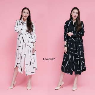 Line pattern dress