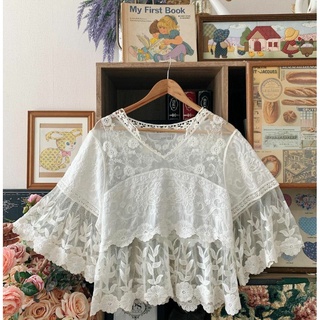 เสื้อลูกไม้ Vintage เสื้อคลุมโบฮีเมี่ยน เสื้อคลุมบิกินี่