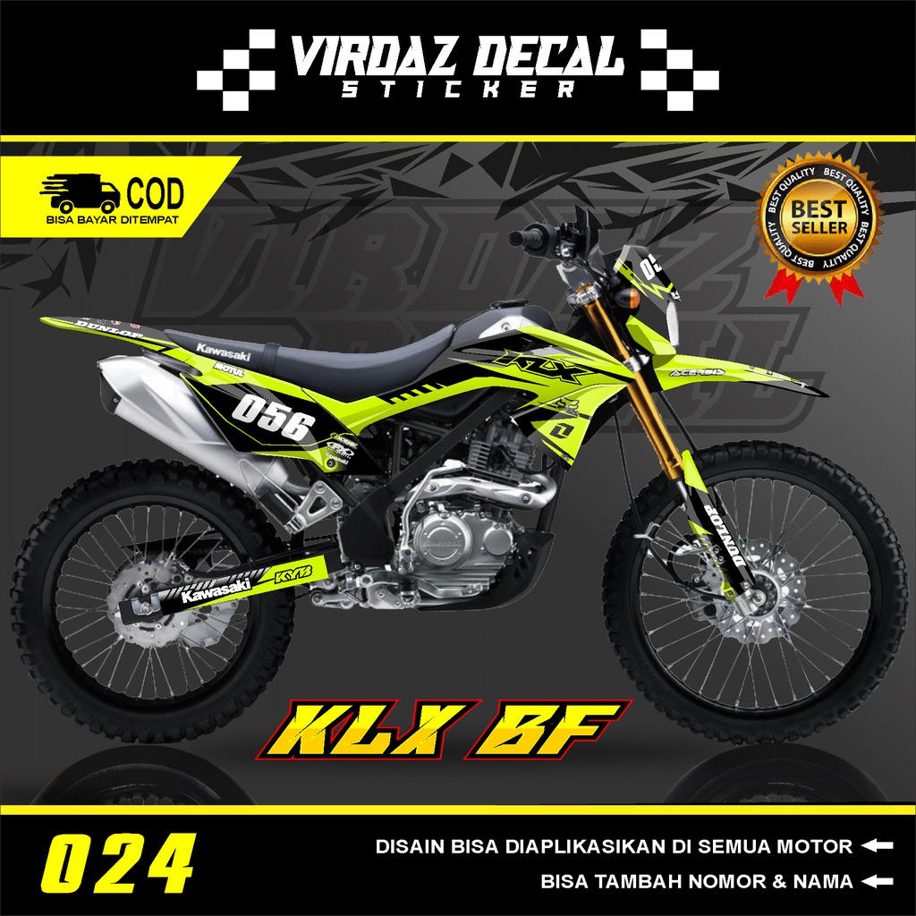 สติ๊กเกอร์รูปลอก Motor Cross KLX 150 BF Fullbody Supermoto - ล่าสุด KLX BF / G / Extreme สติ๊กเกอร์ 