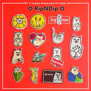 แฟชั่น Brand : Ripndip แผ่นผ้าเย็บปักลาย Diy สําหรับเย็บปักตกแต่งเสื้อผ้า 1 ชิ้น