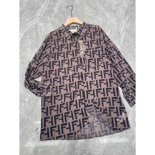 เสื้อผ้าเชิ๊ตไหมญี่ปุ่นซีทรูนุ่มงานไฮเอ็น พิมพ์ลาย