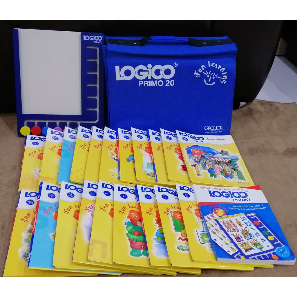 LOGICO Primo เกมอัจฉริยะเสริมทักษะ ชุด 20 เล่ม ของ Grolier *มือสอง*