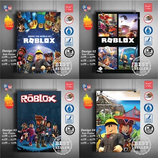 Roblox โปสเตอร์สติกเกอร์ roblox Gaming Xbox PS5 โปสเตอร์เกมมิ่ง สติกเกอร์ โปสเตอร์ติดผนัง