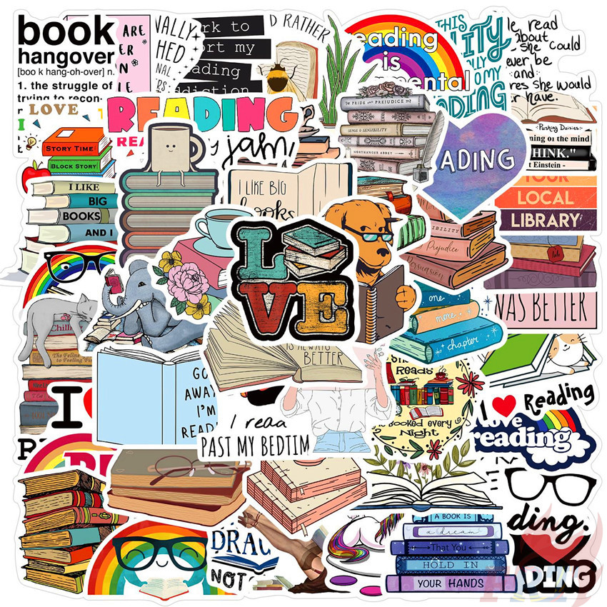 ❉ I Love Reading Series 03 - Reading Good Books สติ๊กเกอร์ ❉ 50Pcs/Set DIY Fashion Decals Doodle สติ๊กเกอร์