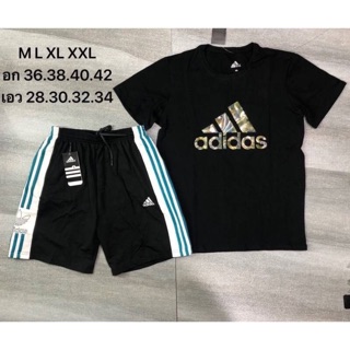 ADIDAS ชุดออกกำลังกาย ผู้ชาย cotton100%