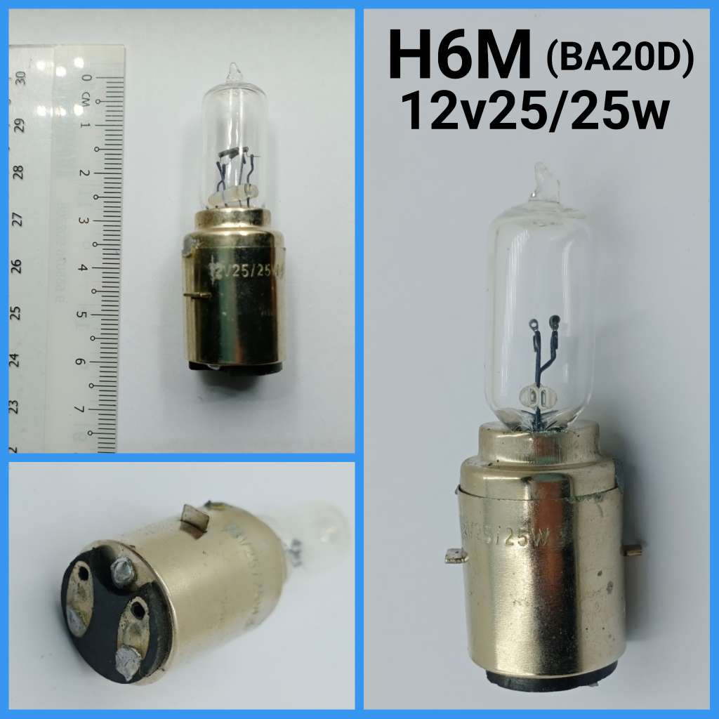 หลอดไฟอัตโนมัติ H6M ( BA20D ) 12V 35/35W สําหรับหลอดไฟรถจักรยานยนต์ (1 ชิ้น)
