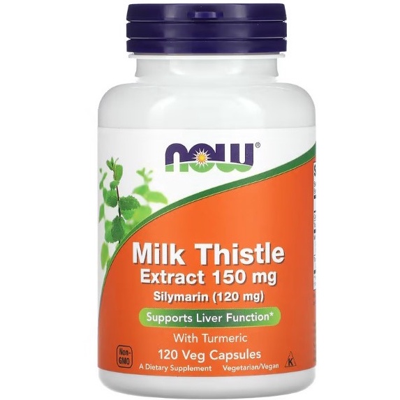 บำรุงตับ NOW Foods, Silymarin, Milk Thistle Extract, 150 mg, 120 Veg Capsules