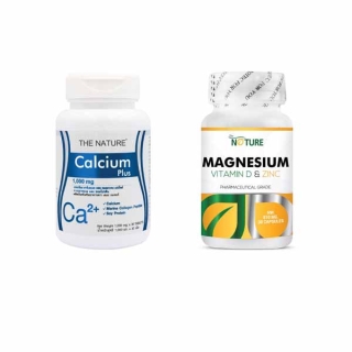 [ แพ็คคู่ บำรุงกระดูก ] แคลเซียม พลัส คอลลาเจน + แมกนีเซียม วิตามินดี ซิงค์ เดอะ เนเจอร์ THE NATURE Calcium Collagen