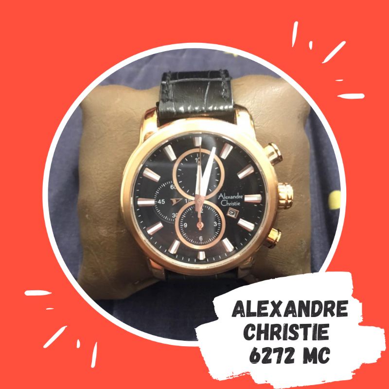 Preloved Alexandre นาฬิกาข้อมือ Christie 6272 MC สําหรับผู้ชาย