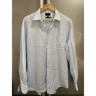 เสื้อเชิ้ตแขนยาวผู้ชาย แบรนด์ G2000 (SLIM FIT) สีฟ้าอ่อน มือสองญี่ปุ่น *มีตำหนิคอสีซีดนิดหน่อย*