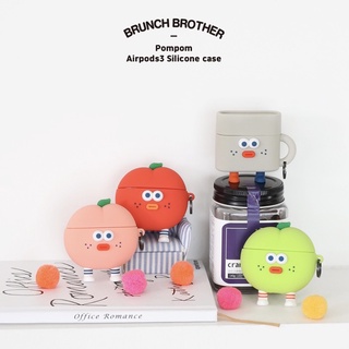 🌈 พร้อมส่ง 🍎 🍑 Romane Brunch Brother For AirPods 3 Case (Apple/Peach) ลิขสิทธิ์แท้