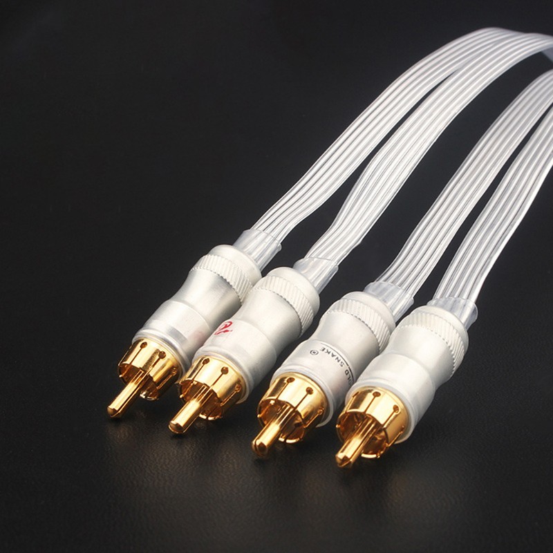 2J` Single Crystal Copper OCC Silver-plated 0.5m Signal Line HIFI Audio ...