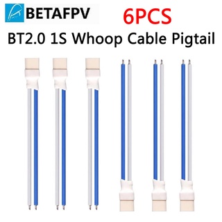 Betafpv BT2.0 1S สายเคเบิลพิกเทล 22AWG พร้อมตัวเชื่อมต่อ BT2.0 ตัวผู้ สําหรับโดรนไร้แปรงถ่าน BT2.0 300mAh 1S 6 ชิ้น