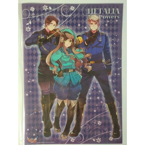 โปสเตอร์อนิเมะ Clear Poster A3 Hetalia Axis Powers(29.7×42cm.)
