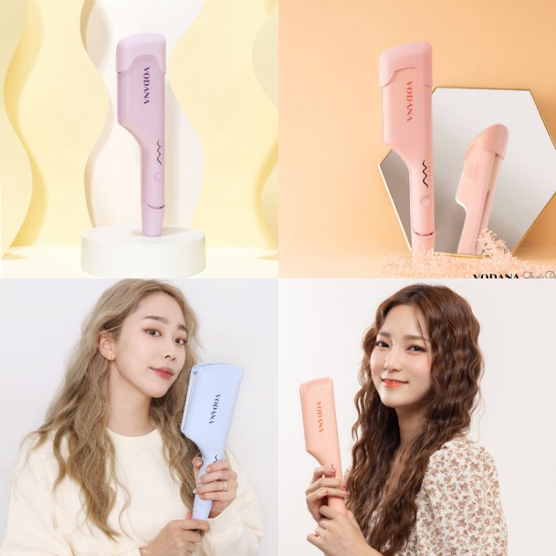 ( พร้อมส่ง ) Vodana Triple Flow Wave Iron เครื่องทำลอนมาม่า มี 5 สี 3 ขนาด กันความร้อน ถนอมเส้นผม