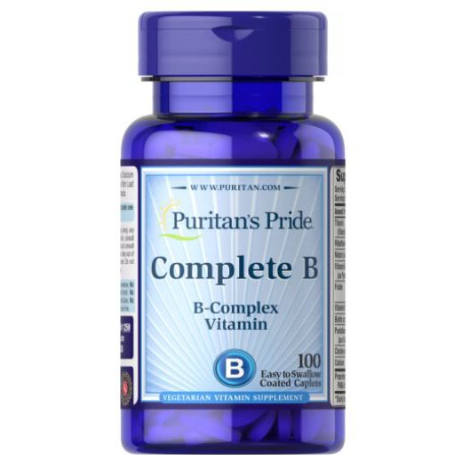 Puritan's Pride Complete B (Vitamin B Complex) [ 100 Caplets ] with niacin, PABA, Vitamin B1, now Foods Vitamin B