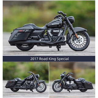 รถมอเตอร์ไซค์ฮาร์เล่ย์ 1:18 2017 Road King Special (Harley-Davidson)[Maisto]