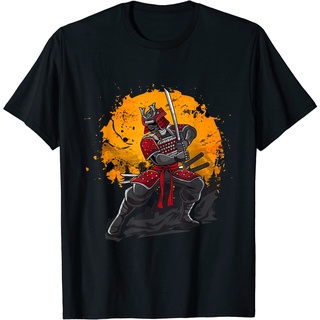 เสื้อยืดผ้าฝ้ายพรีเมี่ยม เสื้อยืด พิมพ์ลาย Samurai Art สไตล์ญี่ปุ่นย้อนยุค สําหรับผู้ใหญ่