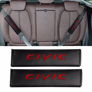 หุ้มเบลท์ หุ้มเข็มขัดนิรภัย Civic ดำ-แดง (1 ชุดมี 2 ชิ้น)