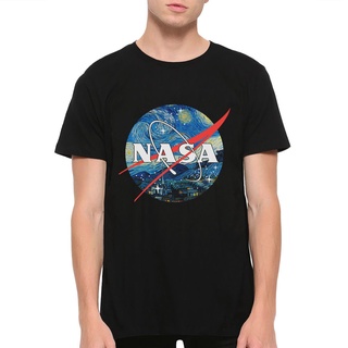 ถูกสุดๆเสื้อยืด พิมพ์ลายโลโก้ NASA Starry Night Vincent van Gogh สําหรับผู้ชาย และผู้หญิง (luk-346)รหัสเต็ม