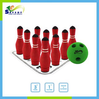 SAFSOFปลอดภัย Mini Bowling Set โบลิ่ง โบว์ลิ่ง พินโบลิ่ง บอลโบลิ่ง ลูกบอล ของเล่นเด็ก ของเล่นยางฟองน้ำ ของเล่น โบลิ่งเด็