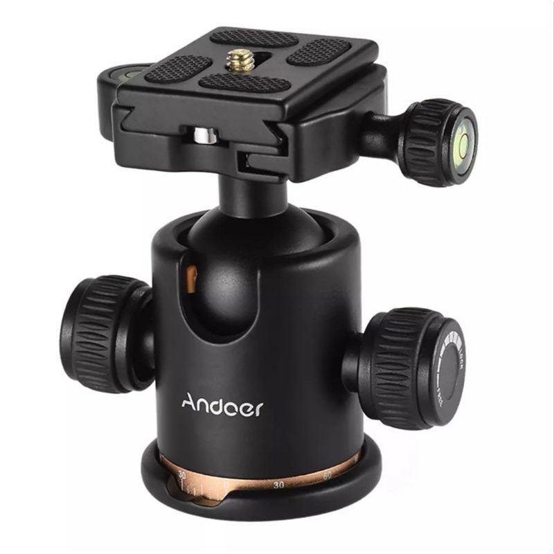หัวบอล Ball Head Andoer ขนาดใหญ่ รับน้ำหนักได้ 8-10 kg สามารถต่อกับ L Plate ได้