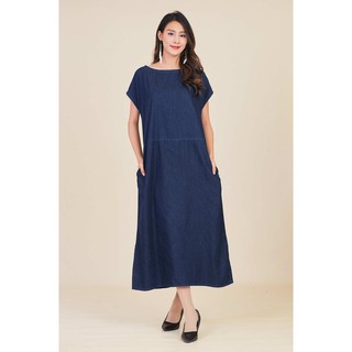 Mira maxi dress jeans เดรสยีนส์แมกซี่มิรา