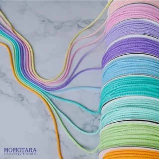 MOMOTARA No. 53467 เชือกกลม Tubular Braid ขนาด 0.4 CM ยาว 36 หลา เชือก เทป diy วัสดุตกแต่ง Rope Cord