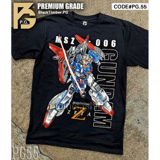 PG 55 MSZ-006 Gundam Zeta Mobile Sui เสื้อยืด หนัง นักร้อง เสื้อดำ สกรีนลาย ผ้านุ่ม PG T SHIRT S M L XL XXL