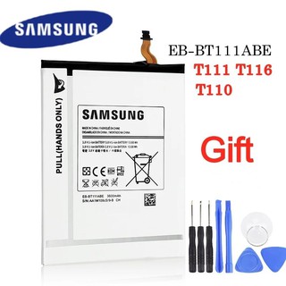 SAMSUNG แท็บเล็ตแบตเตอรี่ EB-BT111ABE 3600mAh Samsung SM-T110 SM-T111 T116 EB-BT115ABC เปลี่ยนแบตเตอรี่ + เครื่องมือ