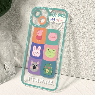 เคส OPPO A98 A78 A57 4G 2022 A17 A77s A96 A77 5G A76 A95 A74 A94 A54 A93 A15s A15 A16k A16 Case A53 A92 A91 A31 A5 A9 2020 A12 A55 A5s A7 F11 Pro F9 A33 A12e A3s A16e A72 A52 K3 เคสสัตว์นุ่ม ปก