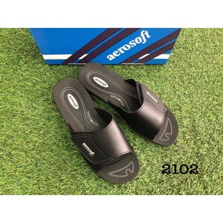 ⭐️พร้อมส่ง⭐️aerosoft(แอโร่ซอฟท์)รุ่นLA2102 รองเท้าแตะผู้หญิง แบบสวม ไซส์ 36-40 สีดำ